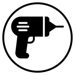 hand drill glyph icon