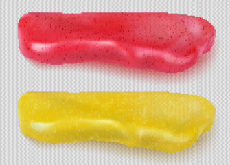 Delicious jam in the shape of a wave on a transparent background. vector illustration.