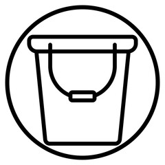 bucket line icon