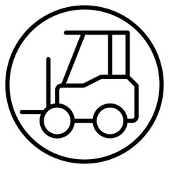 forklift line icon