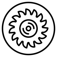 circular saw line icon