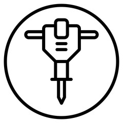jackhammer line icon