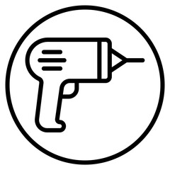 hand drill line icon