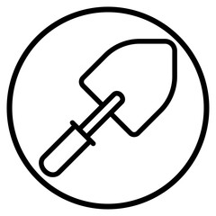 trowel line icon