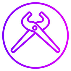 pliers gradient icon