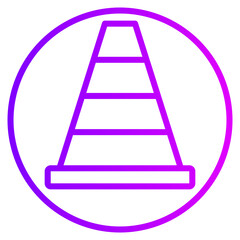 traffic cone gradient icon