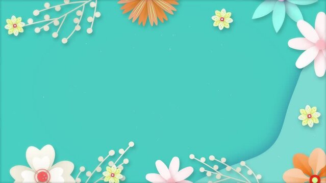 Colorful blooming flowers motion background