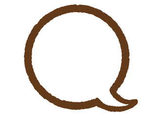 茶色のシンプルな吹き出し