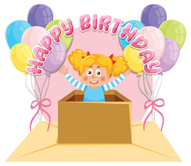 Happy Birthday message for banner or poster design