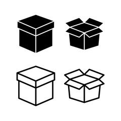 Box icon vector illustration. box sign and symbol, parcel, package