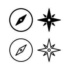 Compass icon vector illustration. arrow compass icon sign and symbol
