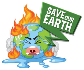 Save the earth banner design
