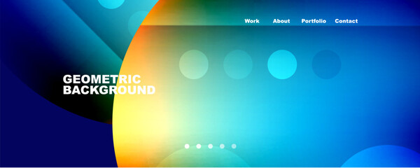 Circle, flowing shape composition geometric abstract background. Vector Illustration For Wallpaper, Banner, Background, Card, Book Illustration, landing page