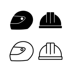 Helmet icon vector illustration. Motorcycle helmet sign and symbol. Construction helmet icon. Safety helmet