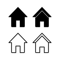 Home icon vector illustration. House sign and symbol