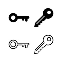 Key icon vector illustration. Key sign and symbol.