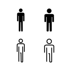 Man icon vector illustration. male sign and symbol. human symbol