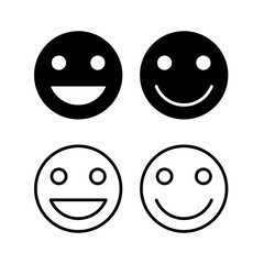smile icon vector illustration. smile emoticon icon. feedback sign and symbol