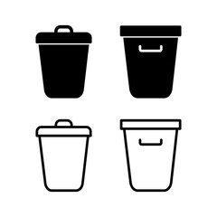 Trash icon vector illustration. trash can icon. delete sign and symbol.