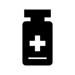 bottle medicine icon or logo isolated sign symbol vector illustration - high quality black style vector icons
