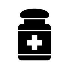 bottle medicine icon or logo isolated sign symbol vector illustration - high quality black style vector icons
