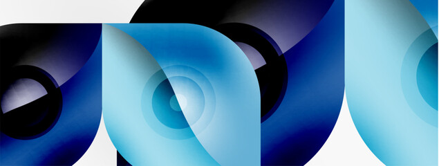 Vector abstract geometric background. Techno flower petals concept. Wallpaper or texture design, bright poster, banner, flyer