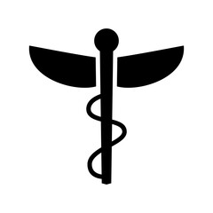 caduceus icon or logo isolated sign symbol vector illustration - high quality black style vector icons
