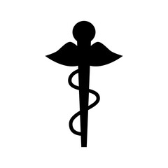 caduceus icon or logo isolated sign symbol vector illustration - high quality black style vector icons
