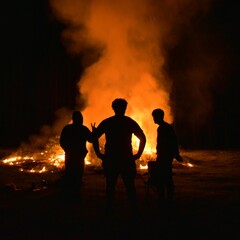 firefighters in action