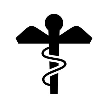 caduceus icon or logo isolated sign symbol vector illustration - high quality black style vector icons
