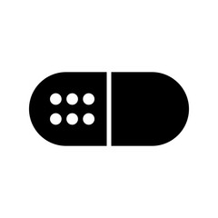 capsule icon or logo isolated sign symbol vector illustration - high quality black style vector icons
