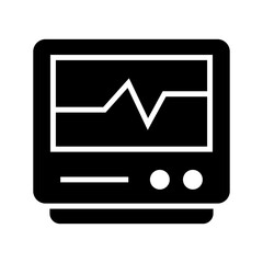 electrocardiograph icon or logo isolated sign symbol vector illustration - high quality black style vector icons
