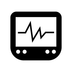 electrocardiograph icon or logo isolated sign symbol vector illustration - high quality black style vector icons
