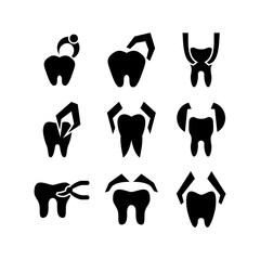 extraction tooth icon or logo isolated sign symbol vector illustration - high quality black style vector icons
