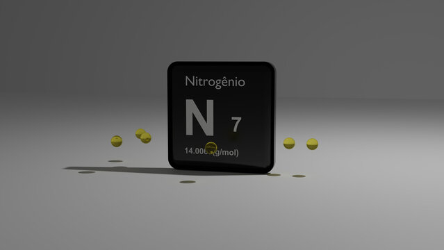 Graphic representation of the nitrogen atom.