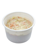 Coleslaw in plastic cup