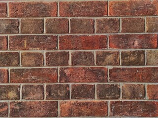 Unique red brick wall background