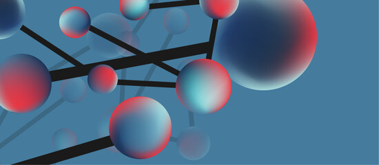 Line points connections geometric abstract background