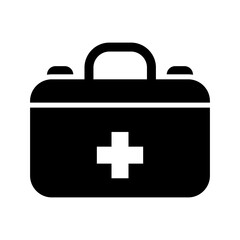 medical box icon or logo isolated sign symbol vector illustration - high quality black style vector icons
