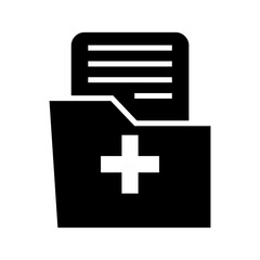 medical file icon or logo isolated sign symbol vector illustration - high quality black style vector icons
