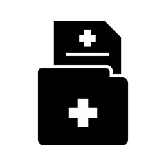 medical file icon or logo isolated sign symbol vector illustration - high quality black style vector icons
