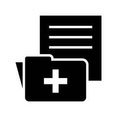 Obraz premium medical file icon or logo isolated sign symbol vector illustration - high quality black style vector icons 