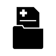 medical file icon or logo isolated sign symbol vector illustration - high quality black style vector icons
