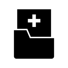 medical file icon or logo isolated sign symbol vector illustration - high quality black style vector icons
