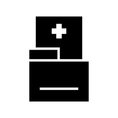 Obraz premium medical file icon or logo isolated sign symbol vector illustration - high quality black style vector icons 