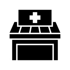 Obraz premium pharmacy store icon or logo isolated sign symbol vector illustration - high quality black style vector icons 