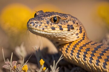 Close Up of a California Gopher Snake. Generative AI