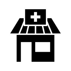 Obraz premium pharmacy store icon or logo isolated sign symbol vector illustration - high quality black style vector icons 