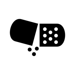 pill icon or logo isolated sign symbol vector illustration - high quality black style vector icons
