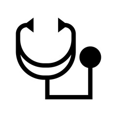 stethoscope icon or logo isolated sign symbol vector illustration - high quality black style vector icons